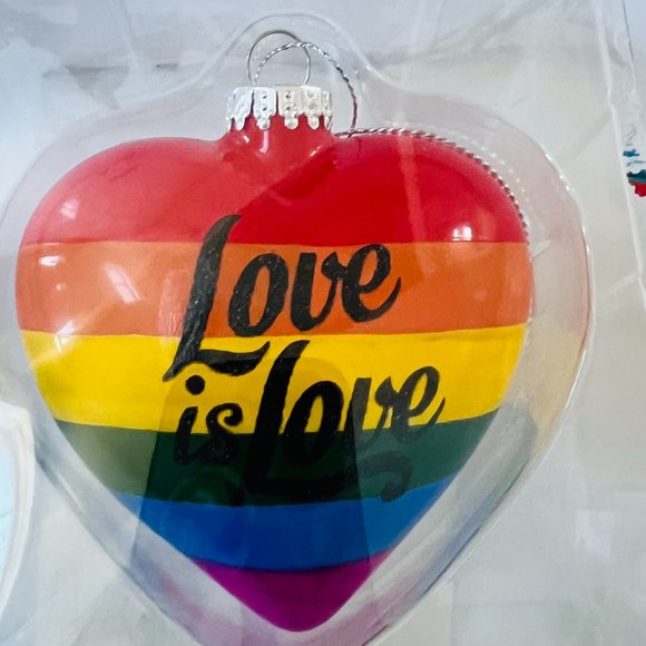 NWT Love is Pride Christmas Ornament 2019 rainbow - Picture 1 of 5